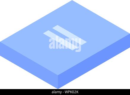 Lab folder icon, isometric style Stock Vector