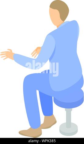 Laboratory man icon, isometric style Stock Vector