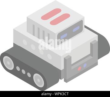 Combat robot icon, isometric style Stock Vector