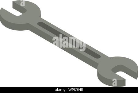 Car wrench icon, isometric style Stock Vector