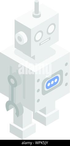 Robot icon, isometric style Stock Vector