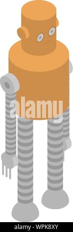 Long legs robot icon, isometric style Stock Vector