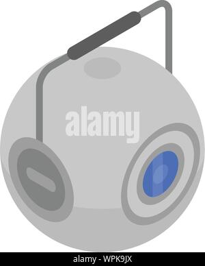 Camera robot icon, isometric style Stock Vector