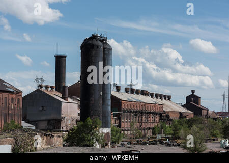 Long idle parts of the giant Colorado Fuel and Iron steel mill, founded in 1881, in Pueblo, Colorado Stock Photo