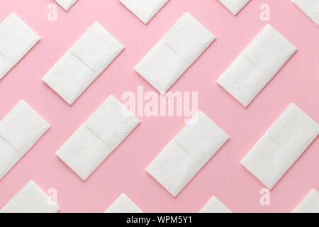 paper tissue abstract pattern on pink background Stock Photo