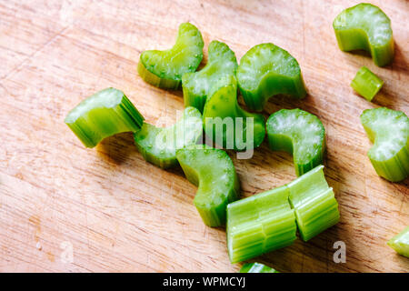 Celery on a cutting board Stock Photo