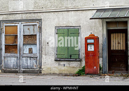 old abandoned gas station Stock Photo