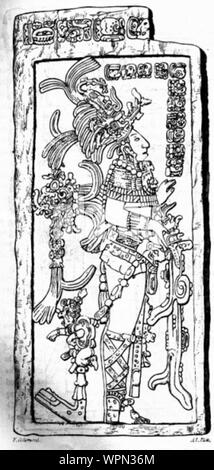 Vrijlating melk wit Versnipperd K'inich Kan B'alam II, the Classic period ruler of Palenque, as depicted on  a stele Stock Photo - Alamy