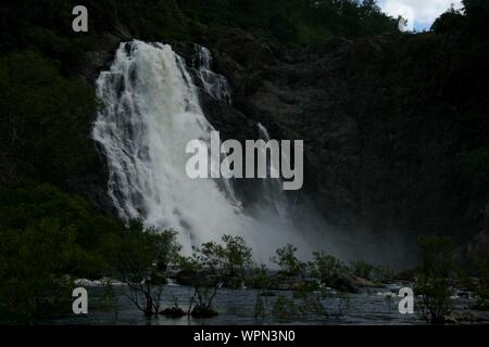 Wujal Wujal Waterfall at the End of Bloomfield Track in North Queensland, Daintree Rainforest, Cape Tribulation, Australia Stock Photo