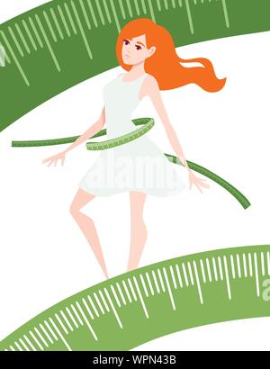 Illustration of measuring tape. Concept for body measurements Stock Vector  Image & Art - Alamy