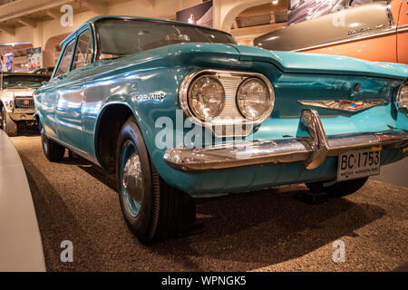 Dearborn, Mi, Usa - March 2019: The 1960 Chevrolet Corvair sedan presented in the Henry Ford Museum of American Innovation. Stock Photo