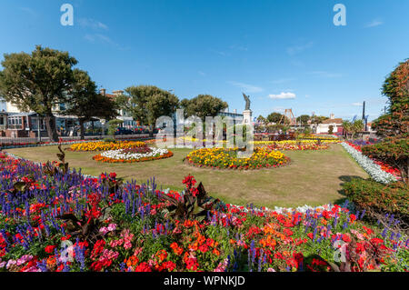 Clacton on Sea's colourful memorial garden on a summers day Stock Photo