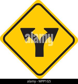 Fork in the road Stock Vector