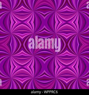 Purple abstract hypnotic seamless striped spiral vortex pattern background design - vector graphic with swirling rays Stock Vector