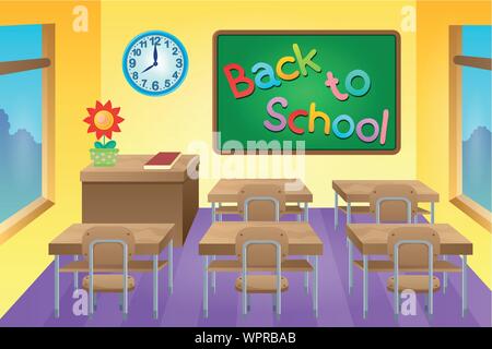 Classroom theme image 2 Stock Vector
