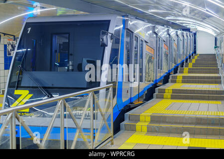 Haifa, Israel - September 05, 2019: View of the Downtown station of the Carmelit subway, in Haifa, Israel Stock Photo