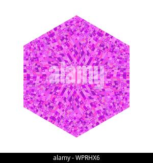 Abstract tiled mosaic hexagon symbol template - colorful geometrical vector design element Stock Vector