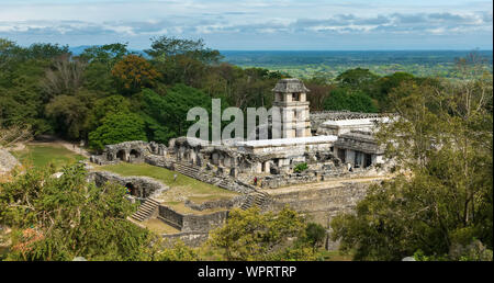 Maya archeological  site of Palenque, Chiapas, Mexico Stock Photo