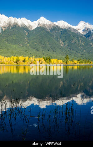 The Steeples from Norbury Lake Provincial Park, Rocky Mountains, East Kootenay Region, British Columbia, Canada Stock Photo