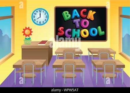 Classroom theme image 4 Stock Vector