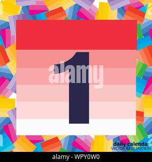 September 1 icon. For planning important day. Banner for holidays and special days. Vector illustration Stock Vector