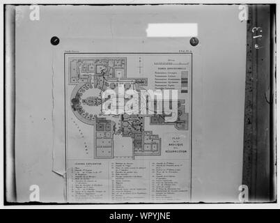 Maps, plans, restorations, etc. Plan of the Church of the Holy Sepulchre Stock Photo