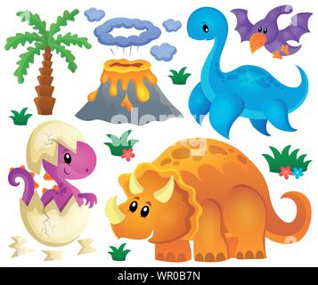 Dinosaur theme set 2 Stock Vector