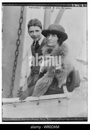 Margaret Sanger & son in Japan Stock Photo