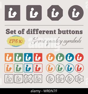 read a book icon sign. Big set of colorful, diverse, high-quality buttons. Vector Stock Vector