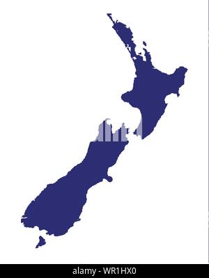 New Zealand Silhouette Stock Vector