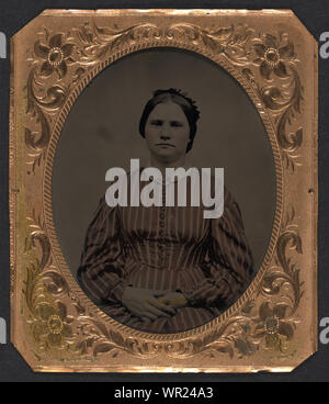 Mary Bannister, wife of Private George H. Bannister of Company H, 13th New Hampshire Infantry Regiment Stock Photo