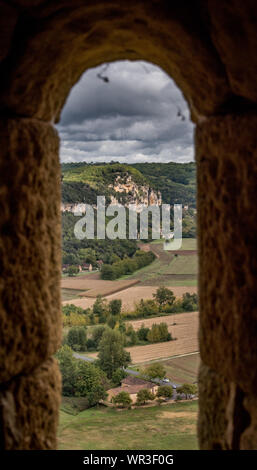 View of Dordogne valley from Castelnaud Stock Photo