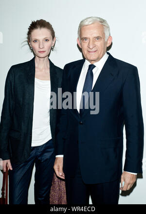 8.12.2012 Warsaw, Poland. Pictured: Jerzy Buzek with his daughter Agata