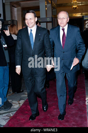 17.01.2012 Warsaw, Poland. Pictured: Radoslaw Sikorski Stock Photo