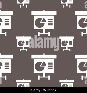 Graph icon sign. Seamless pattern on a gray background. Vector ...