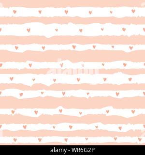 Pink stripes seamless pattern. Valentines day background. Vector