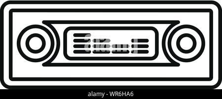 Car audio icon. Outline car audio vector icon for web design isolated on white background Stock Vector