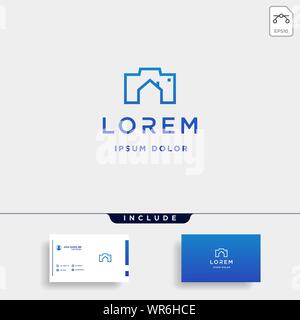 Camera Home Logo Template Vector Icon Design Stock Vector