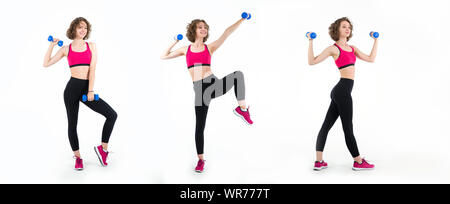 Collage of different fitness exercises Stock Photo - Alamy