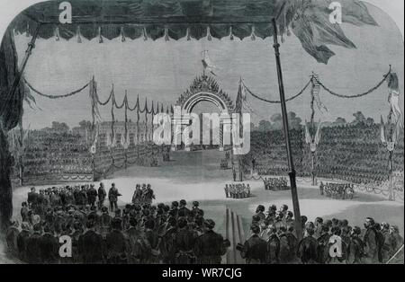 Reception for The Prince of Wales (later King Edward VII), Toronto, Canada 1860 Stock Photo
