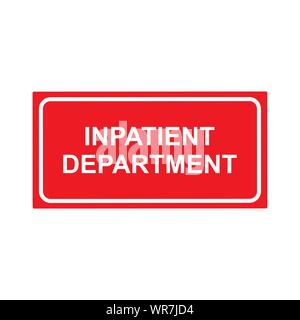 inpatient department Stock Vector