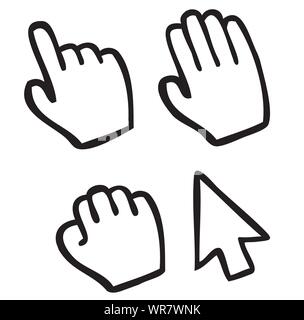 Hand Cursors Stock Vector