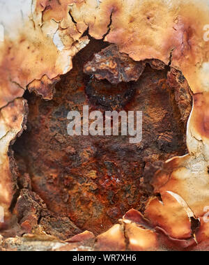 Close-up view of the rusty metal Stock Photo