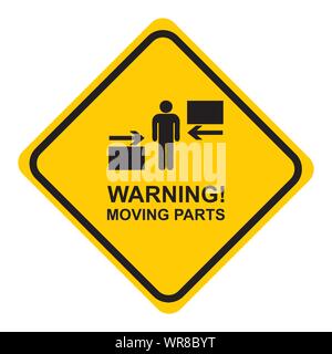 moving parts sign Stock Vector