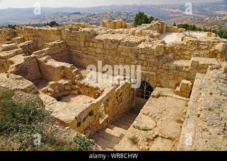 Nebi Samwil or Tomb of Samuel in the outskirts of Jerusalem Israel Stock Photo