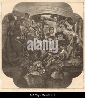 Omnibus life in London - from a picture by W. M. Egley. Transport 1859 Stock Photo