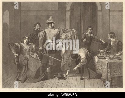 'Scene from 'Taming of the shrew' 'by C. R. Leslie, R. A. Shakespeare 1866 Stock Photo