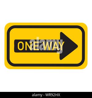 one way sign Stock Vector