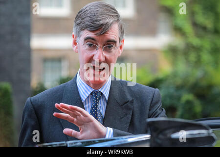 Westminster, London, UK. 10th Sep 2019. Jacob Rees-Mogg, Leader of the House of Commons. Ministers leave the Cabinet Meeting at Downing Street. Credit: Imageplotter/Alamy Live News Stock Photo