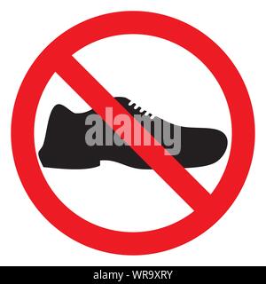 shoes forbidden Stock Vector